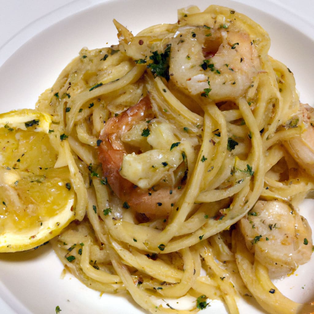 Home 9 Lemon Butter Garlic Shrimp Pasta