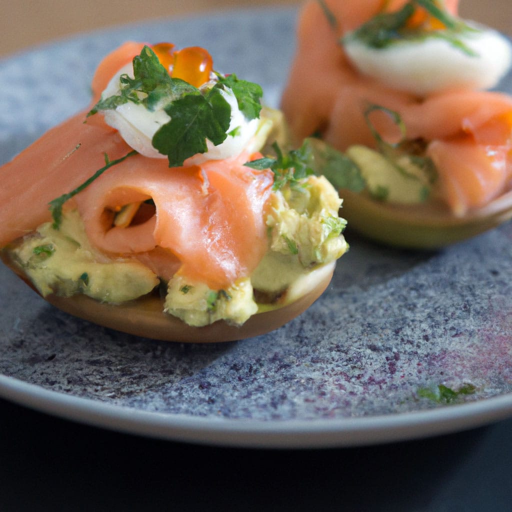 Home 9 Smoked Salmon and Avocado Eggs Royale