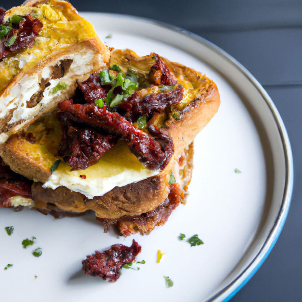 Home 8 Sun-Dried Tomato and Feta Stuffed French Toast