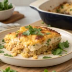 Delicious ground turkey keto casserole with melted cheese and cauliflower rice, a perfect low-carb and high-protein meal idea.