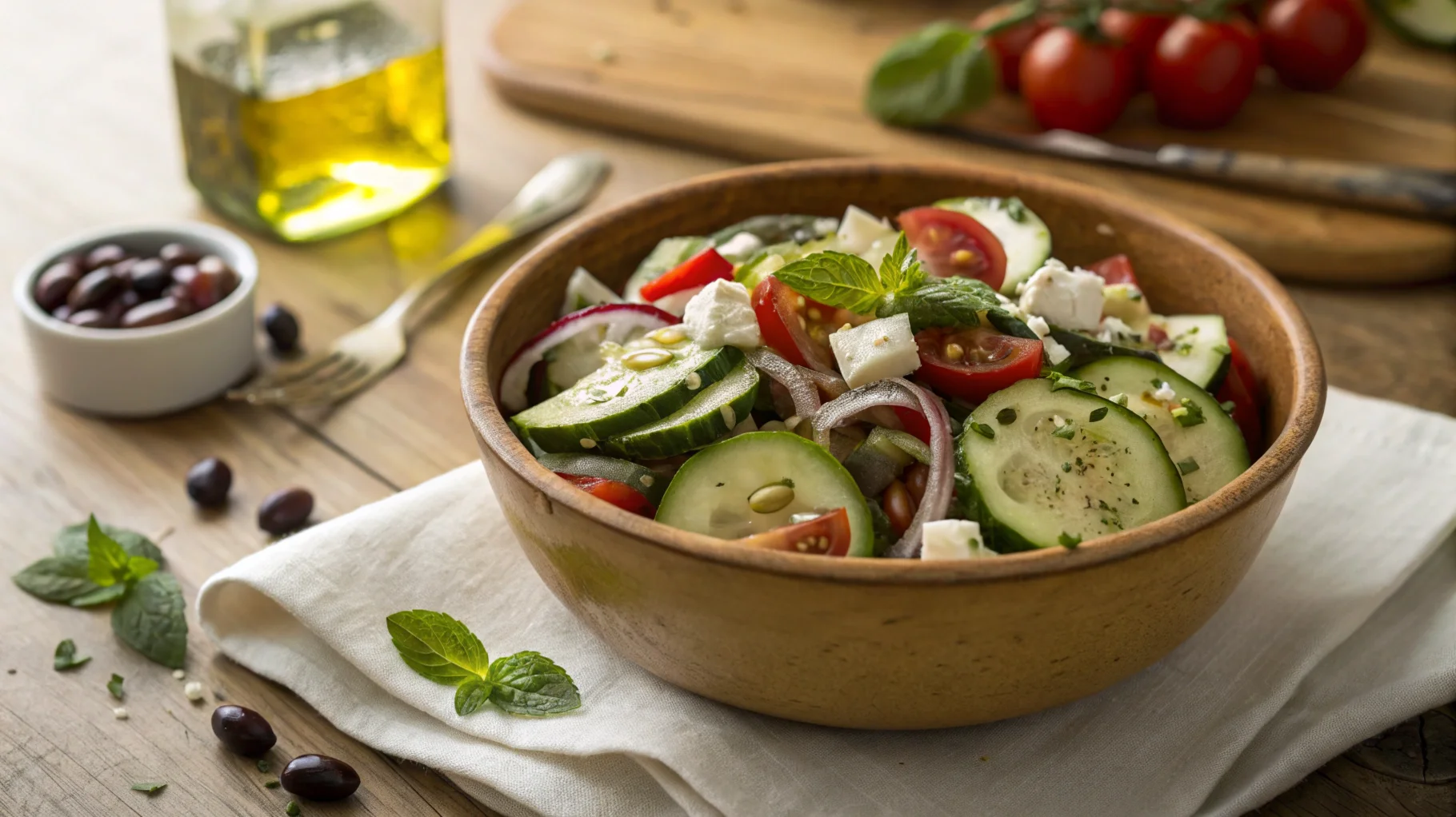 Home 6 Mediterranean Cucumber Salad Recipe: A Quick and Healthy Dish